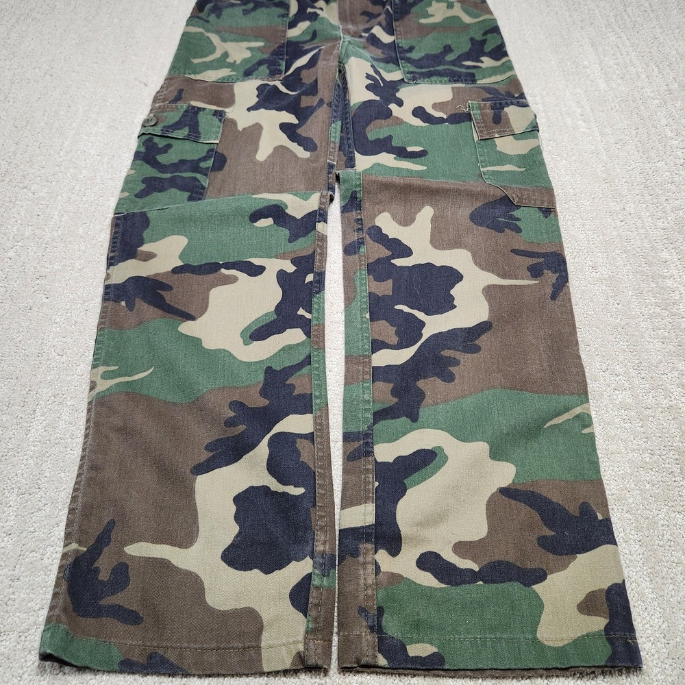 Vintage 80s Camo Cargo Pants Men Medium USA Made Erdl Lightweight Baker